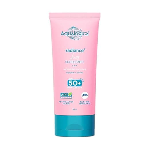 Aqualogica Radiance+ Dewy Sunscreen with Watermelon & Niacinamide with SPF 50 & PA++++ - 80g