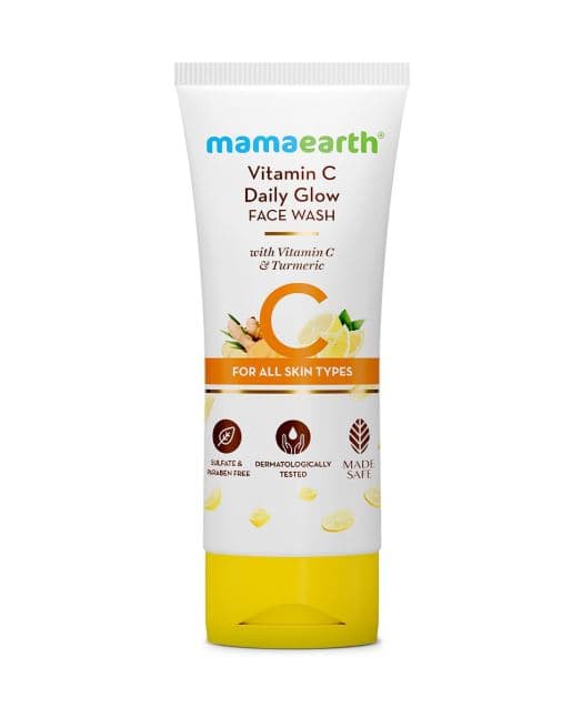 Mamaearth Vitamin C Face Wash with Vitamin C and Turmeric for Skin Illumination - 100 ml | Brightens skin | Evens Tone | Makes skin Glow