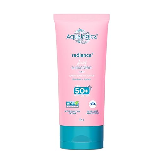 Aqualogica Radiance+ Dewy Sunscreen with Watermelon & Niacinamide with SPF 50 & PA++++ - 80g