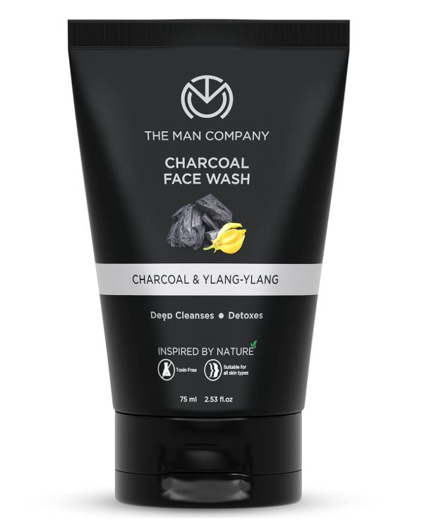 The Man Company Charcoal Face Wash | Anti Pollution, Acne Oil Control | Deep Cleansing | Blackheads Removal | All Skin Types - 75 ml