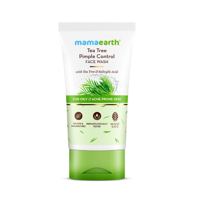 Mamaearth Tea Tree Pimple Control, Anti Acne Face Wash with Tea Tree & Salicylic for Oily & Acne-Prone Skin - 150 ml | Controls Oil to Prevent Pimples | Made Safe