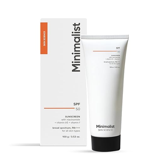Minimalist Sunscreen SPF 50 PA+++ with Niacinamide & Multi-Vitamins 100gm