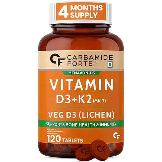 Carbamide Forte Vitamin D3 + K2 MK-7 — 120 Veg Tablets